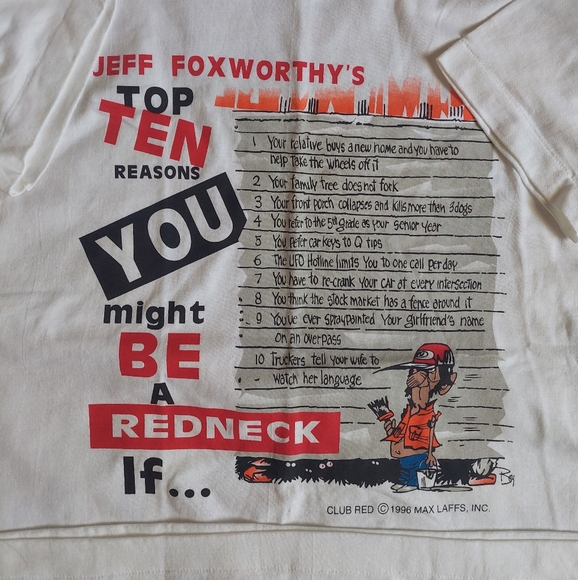 '96 Vintage Redneck Club Red Shirt - Picture 2 of 8